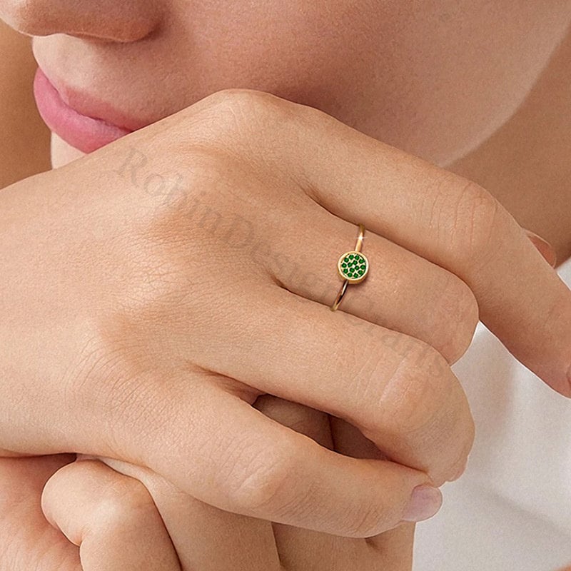 Dainty Birthstone Rings, Personalized Birthstone Jewelry for Everyday Wear, Custom Birthday Gifts, Family Birthstone Couples Ring Gift