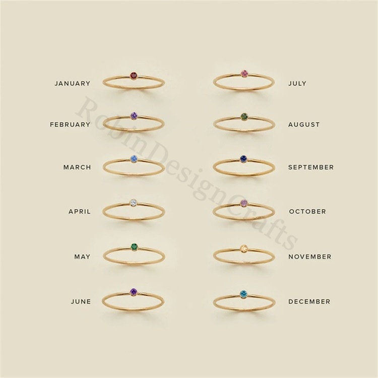 Dainty Birthstone Rings