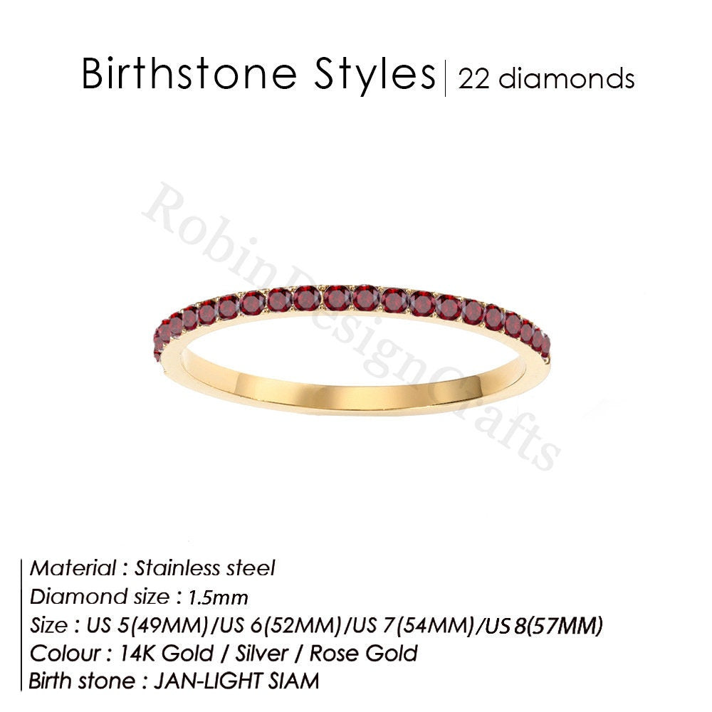 Dainty Birthstone Rings