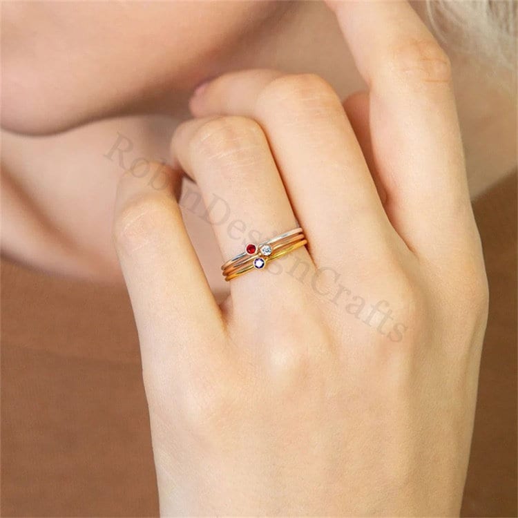 Dainty Birthstone Rings