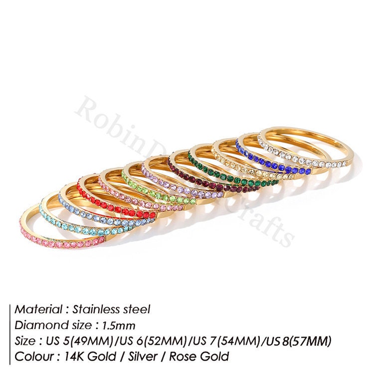 Dainty Birthstone Rings