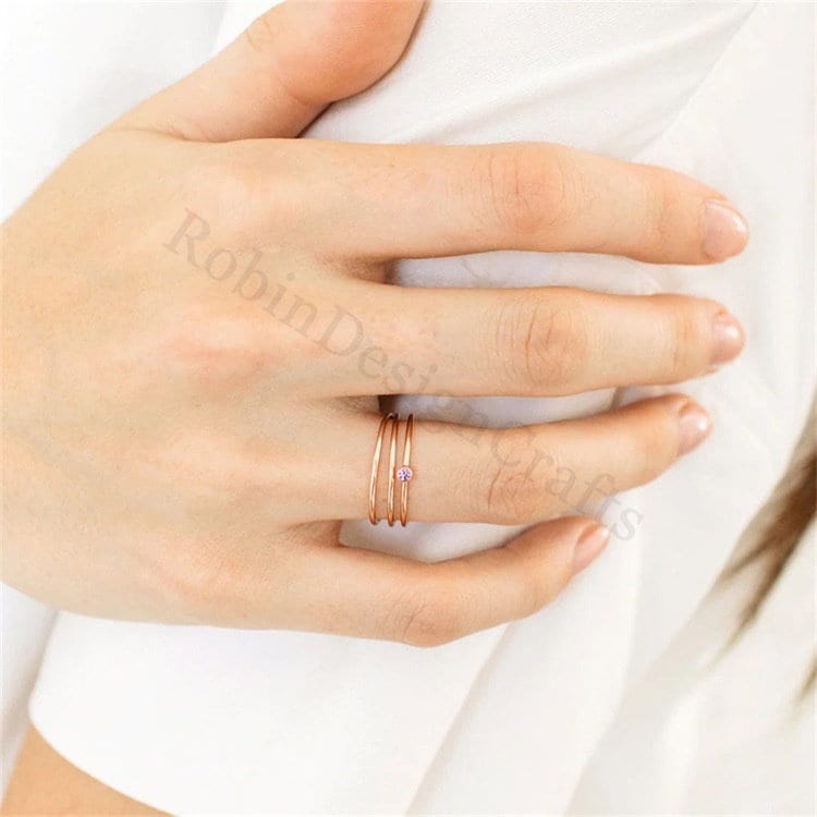 Dainty Birthstone Rings