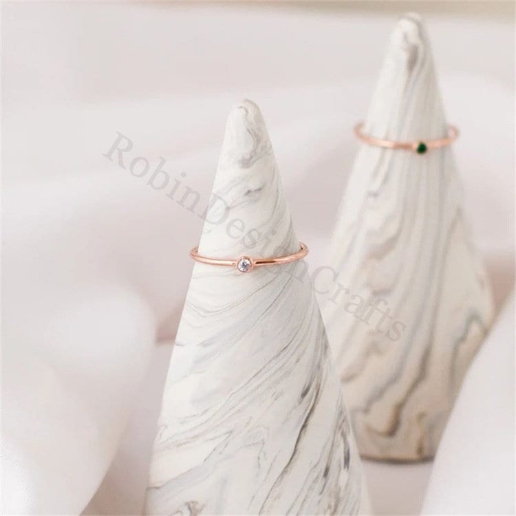 Dainty Birthstone Rings