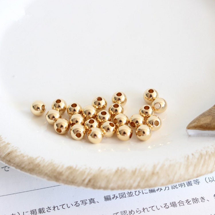 Round Gold Beads