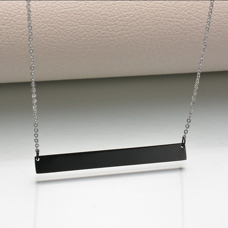 60mmx7mm Stainless steel bar necklace, bar necklace supplies, gold stainless steel blanks, Hand Stamping Blanks, Engraving Supplies