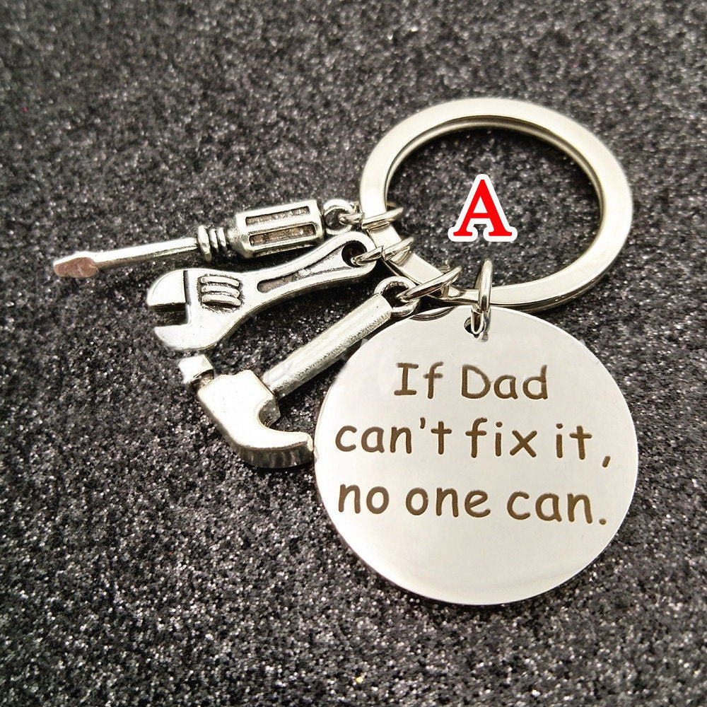 Personalized Keychain, Engraved Stainless Steel Keyring, Quote Keychain, Customized Keychain, Inspirational Keyring, Father's Day Gift