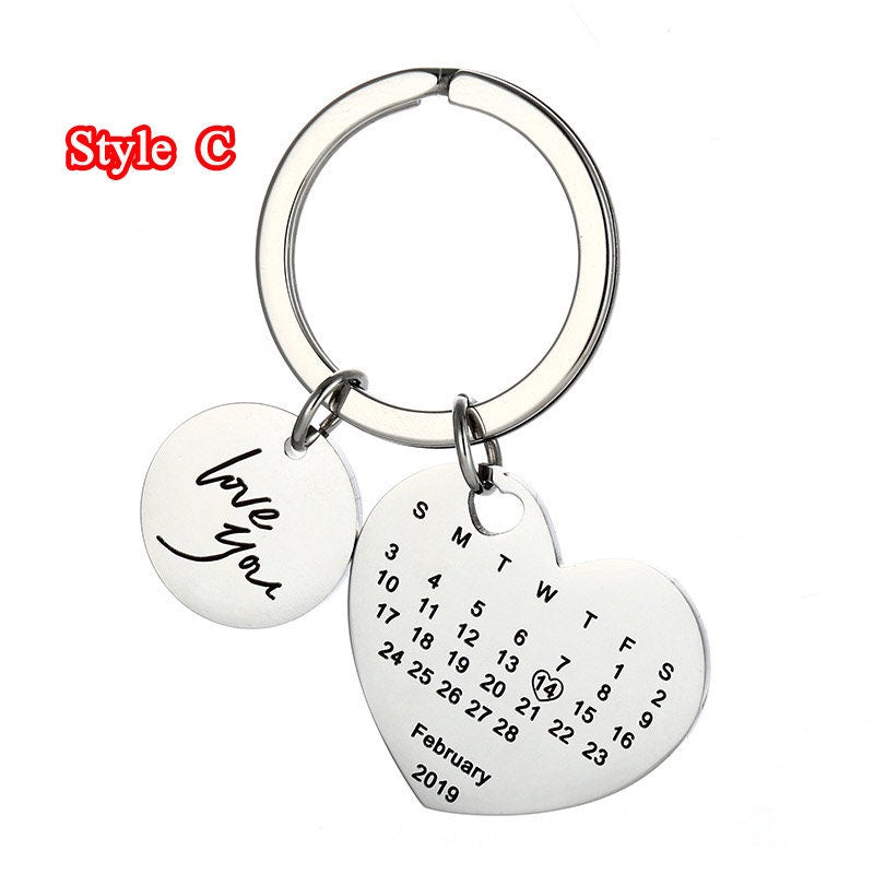 Personalized Calendar Keychain