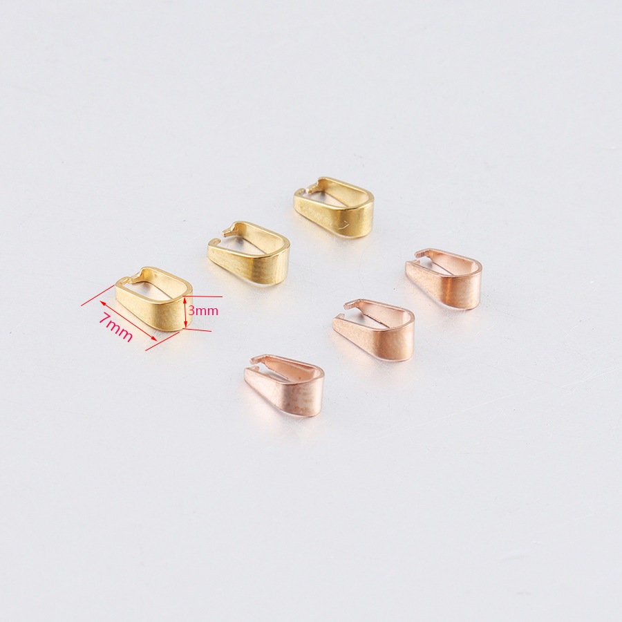 20pcs Pinch Pendant Bail, 18k Gold Plated 316 Stainless Steel, Gold Claw Bail, Earrings Bail, Necklace Bail, Bail Finding,Making DIY Supply