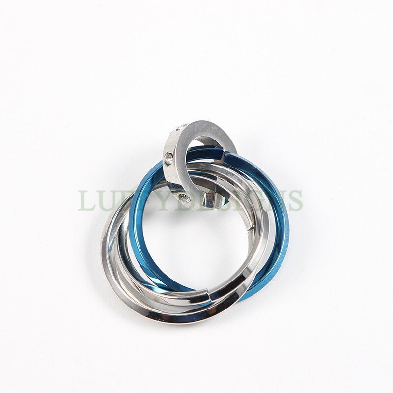 Triple Linked Ring Charm, Three Circles Linked Charm, Interlocking Ring Charm, Stainless Steel Ring Charm, Circles Charms Link Connectors