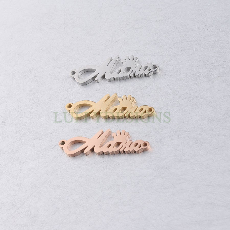 10pcs Mama Charm Pendant, Mama Connector Links, Bracelet/Necklace Making Findings for Mother, Mothers Day Gift, Gold plated Stainless Steel