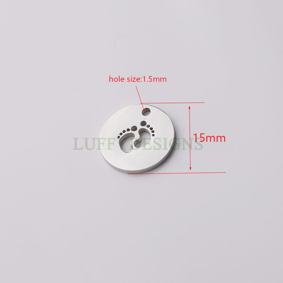 10pcs Footprint Charm, Baby Feet Pendant, New Baby Charm, 18K Gold plated Stainless Steel,Baby Footprint Pendant,Baby Shower,Mirror Polished