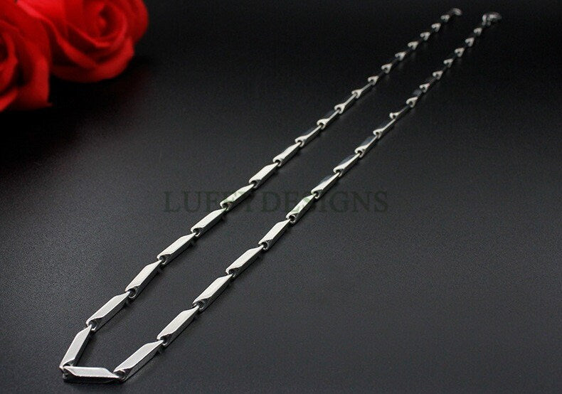 2pcs Finished Diamond Chains, Melon Chain Necklace, 18k Gold /Black plated 316L Stainless Steel, Men's Chains, Bulk Men's Necklace
