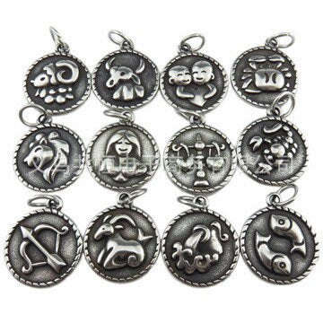 12pcs/5pcs Zodiac Constellation Charms, Zodiac Symbol, Horoscope Charm, 316L Stainless Steel, Astrological Zodiac Signs, Gold Zodiac Pendant