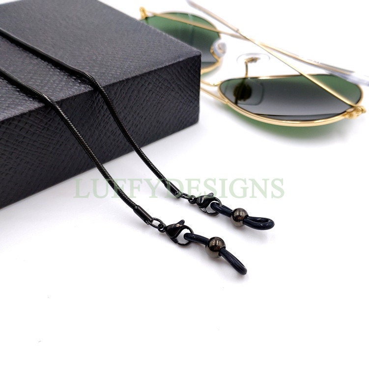 5pcs Eye Glass Stainless Steel Chains, Sunglass Chain, Eyeglass Holder Snake/Beaded Chain, 18k Gold /Rose Gold plated, Reading Glass Chain
