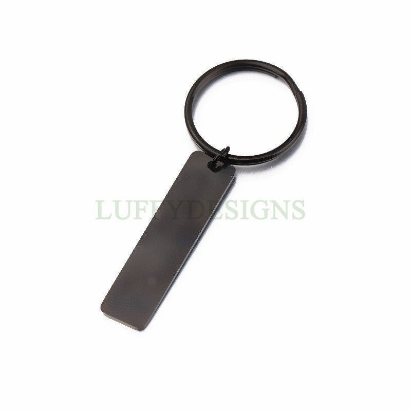 5pcs Blank bar keychain, bar keyring supplies, Gold stainless steel blanks, Ready Stamping bar keychain, Mirror Polished Engraving Keychain