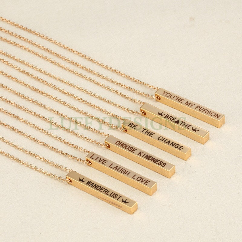 Personalized Bar Necklace