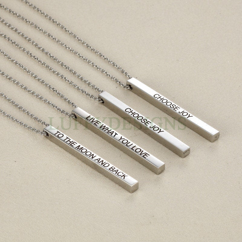 Personalized Bar Necklace