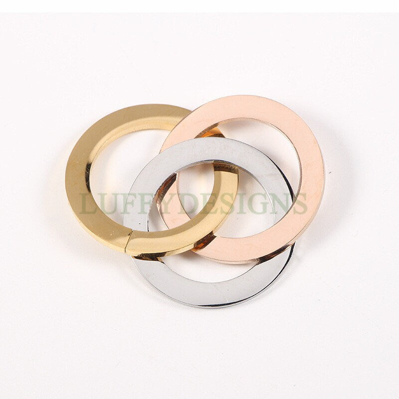 Triple Linked Ring Charm, Three Circles Linked Charm, Interlocking Ring Charm, Stainless Steel Ring Charm, Circles Charms Link Connectors