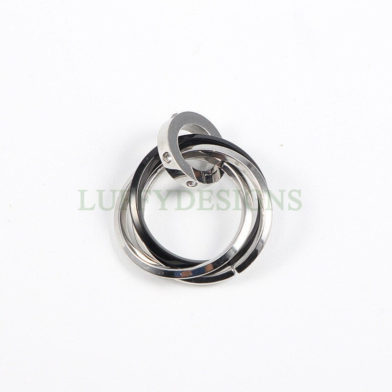 Triple Linked Ring Charm, Three Circles Linked Charm, Interlocking Ring Charm, Stainless Steel Ring Charm, Circles Charms Link Connectors