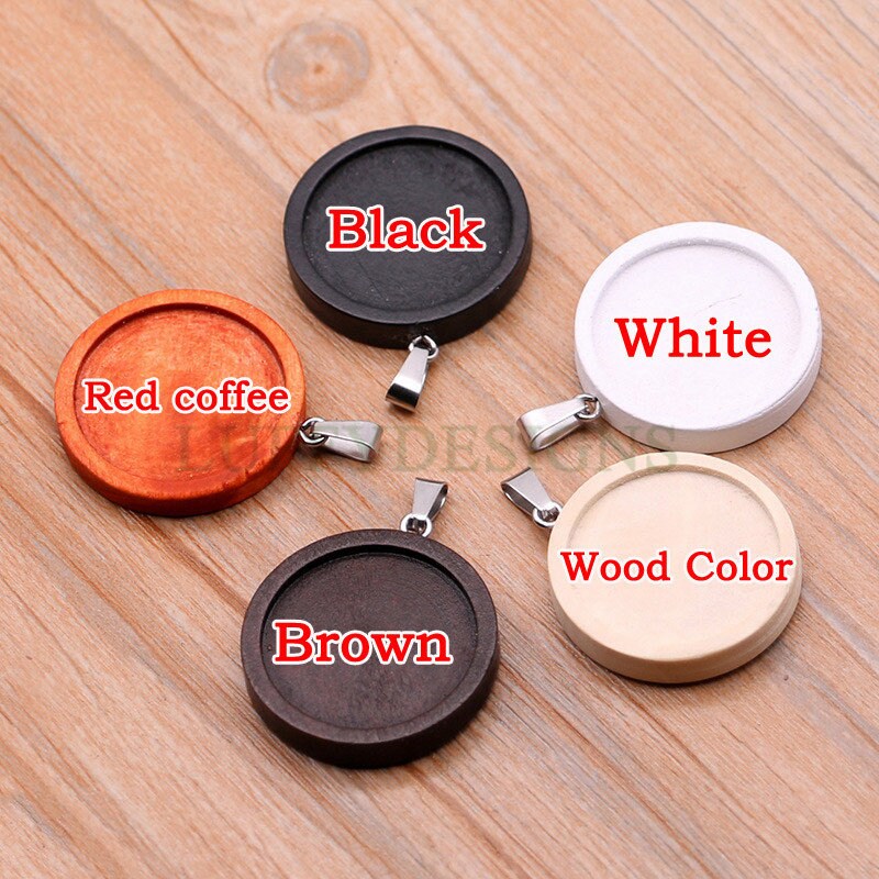 10pcs Wood Bezel Tray Settings, Wood Settings Base, Wood Bezel Blanks, Bezel Blank Base Setting, Round Cabochon Settings, Wood Glass Trays