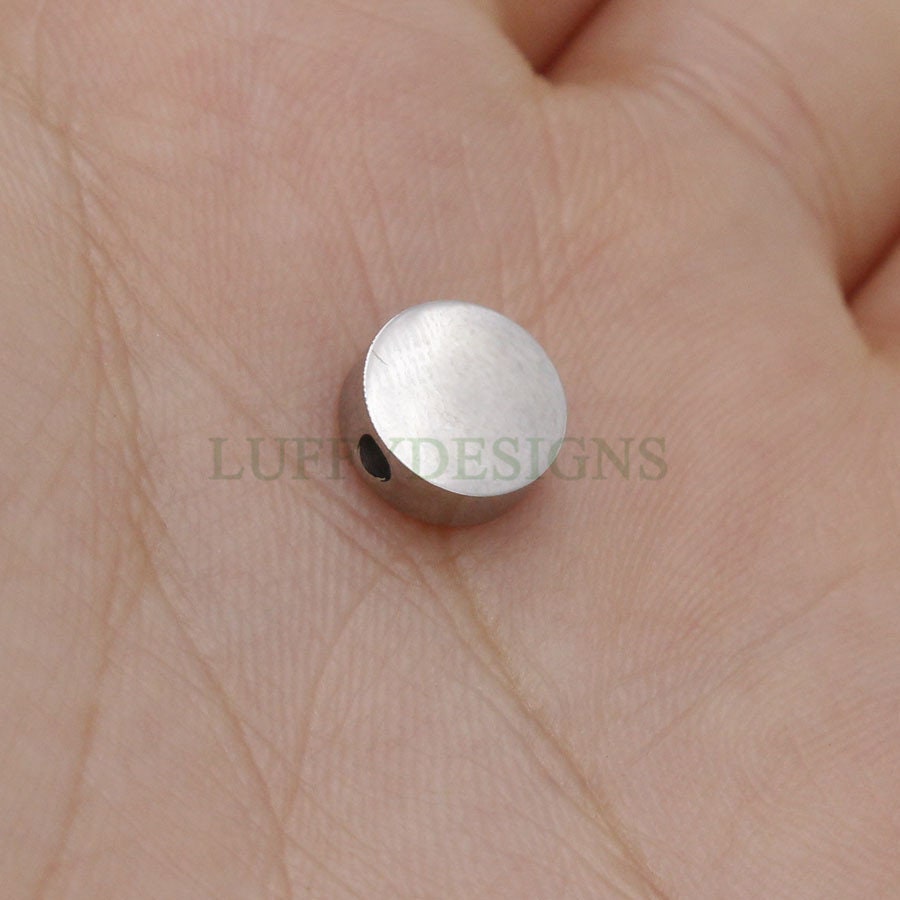 10pcs Gold Roundel Spacer Beads, Seamless Circle Ring, Flattened Round Beads, Seamless Round For Bracelet Making, 18K Gold plated