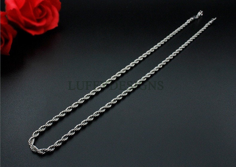 2pcs Finished Twist Chain, Twist Chain Necklace, 18k Gold /Black plated 316L Stainless Steel, Mens Chain, Men's Necklace, Hypoallergenic