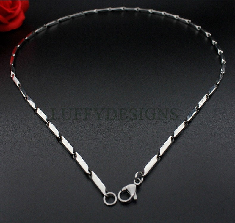 2pcs Finished Diamond Chains, Melon Chain Necklace, 18k Gold /Black plated 316L Stainless Steel, Men's Chains, Bulk Men's Necklace
