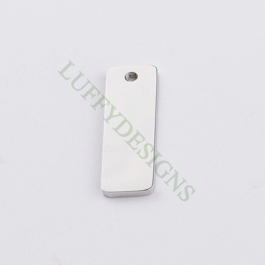 10pcs Personalized Stamping Blank Bar 6x18mm, Ready to Stamp, Gold Bar Charm, Gold Plated Stainless Steel, Mirror Polished Engraving Supply