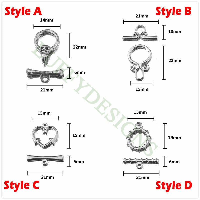 10Pcs Steel OT Toggle Clasp, DIY Jewelry Buckle, Jewelry Connectors Findings, Bracelet End OT Toggle Clasp, 304 Stainles s Steel