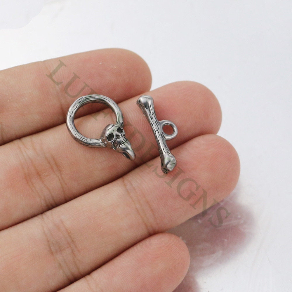 10Pcs Steel OT Toggle Clasp, DIY Jewelry Buckle, Jewelry Connectors Findings, Bracelet End OT Toggle Clasp, 304 Stainles s Steel
