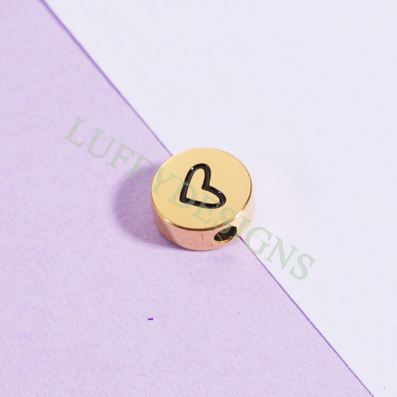 10pcs 3D Heart Charms 8mm, Gold /Rose Gold Stainless Steel Heart, Open Heart Beads Pendant, Tiny Heart Findings, Jewelry Making Supplies