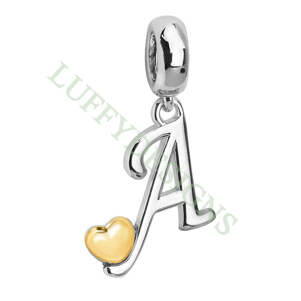 Initial Heart Charm