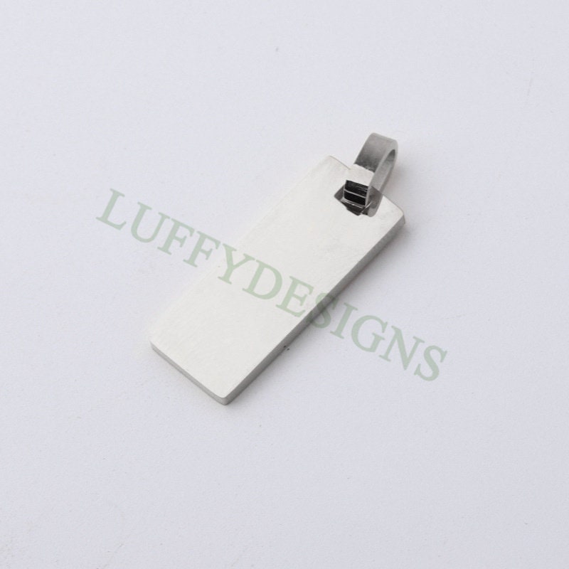 5pcs Gold Rectangle Charm Pendant, Rectangle Pendant Blank, DIY Engraving Supplies, Ready to Engrave, 18K Gold plated 316L Stainless Steel