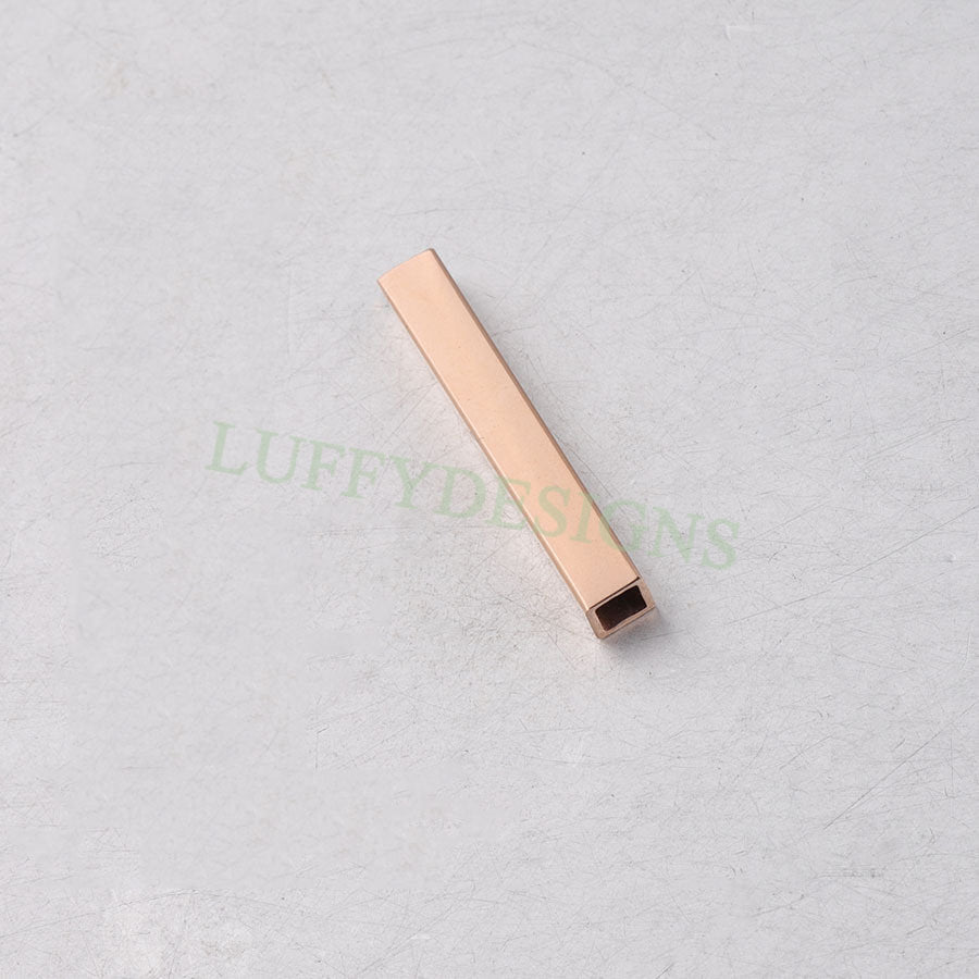 10pcs Rectangle Beads 17x5mm, Gold Beads, Geometric Beads, Rectangle Spacer Beads Charm for Bracelet Necklace Supply, 18K Gold plated Steel