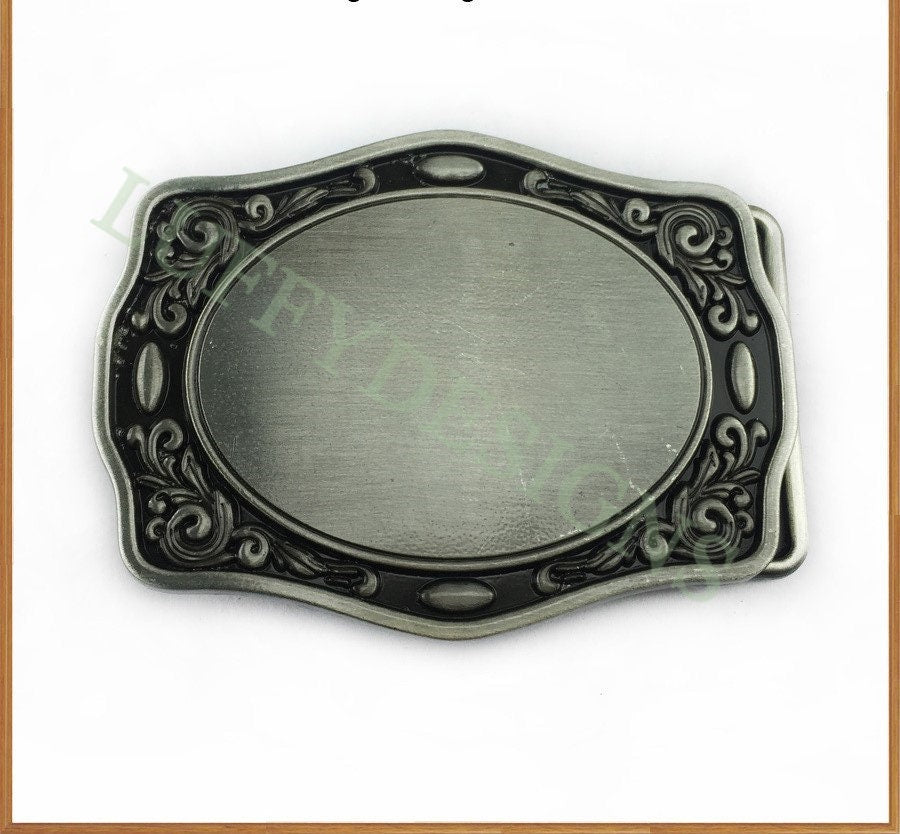 3 1/2" Belt Buckle Blank, Belt Buckle Blank Bases, Wholesale Custom Blank Belt Buckle, DIY Buckle Blanks, Cowboy Belt Buckle Accessories