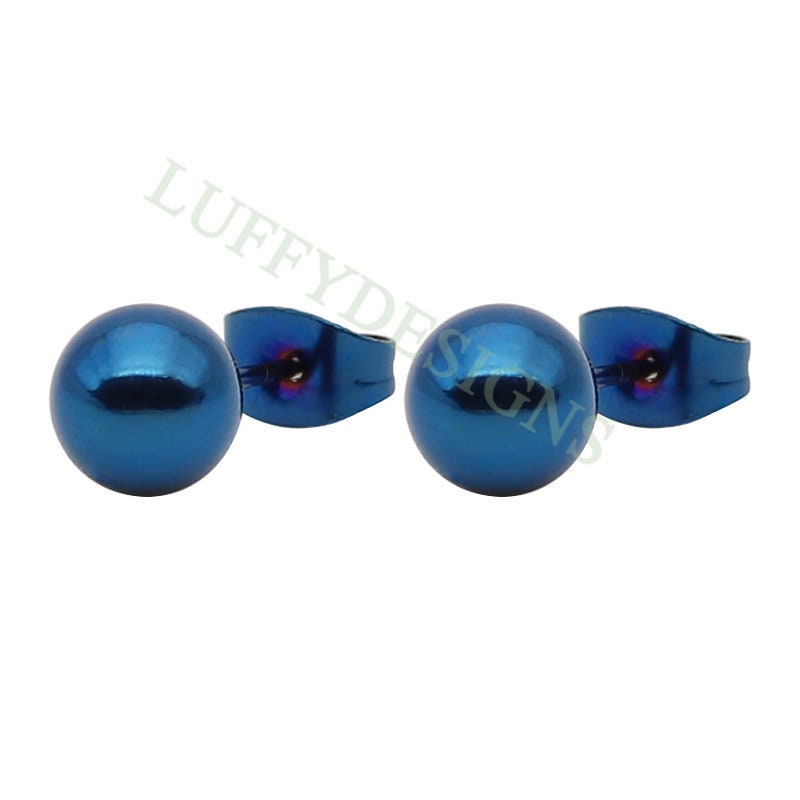 20pcs Ball Post Earring, Ball Stud Earring, 316L Stainless Steel Post, 18K Gold Plated, Earring Findings, 2mm /3mm /4mm /5mm /6mm /8mm