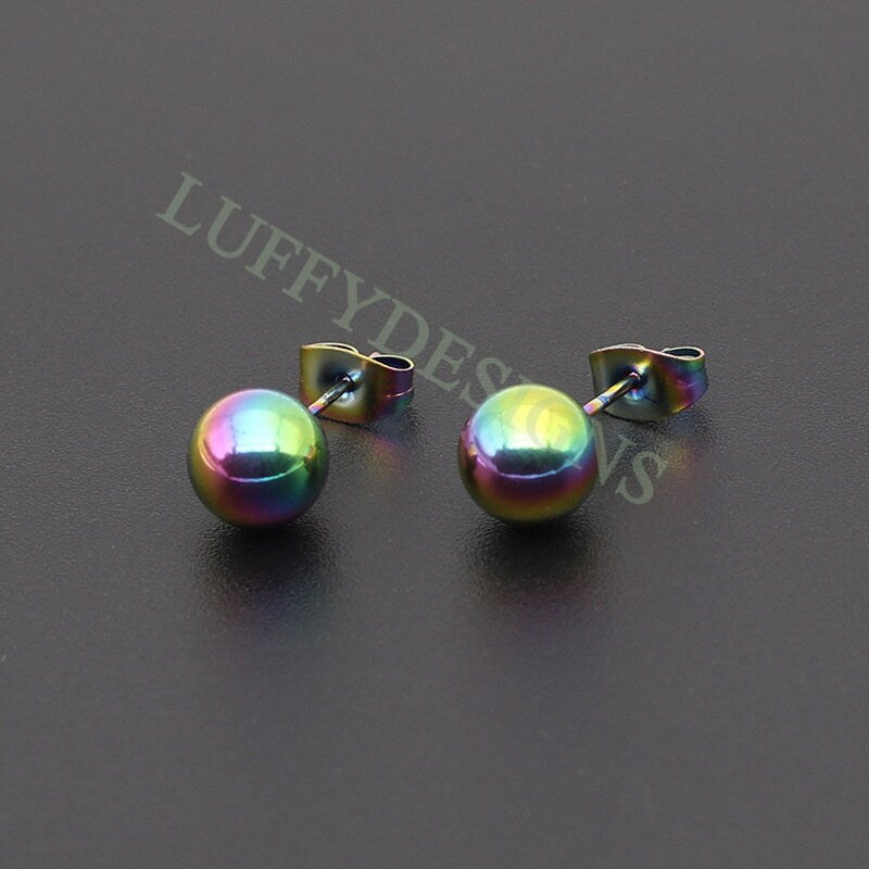 20pcs Ball Post Earring, Ball Stud Earring, 316L Stainless Steel Post, 18K Gold Plated, Earring Findings, 2mm /3mm /4mm /5mm /6mm /8mm