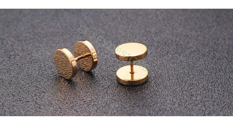 20pcs Dumbbell Earring Piercing, Round Stud Earrings For Women or Men, Stainless Steel Earring Findings, Screw Dumbbell Gothic Stud Earrings