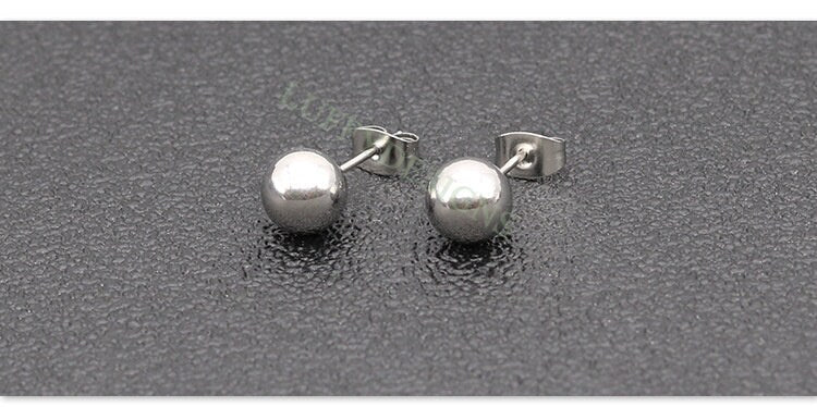 20pcs Ball Post Earring, Ball Stud Earring, 316L Stainless Steel Post, 18K Gold Plated, Earring Findings, 2mm /3mm /4mm /5mm /6mm /8mm