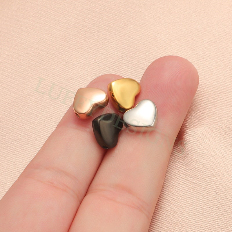 3D Heart Charms 10mm
