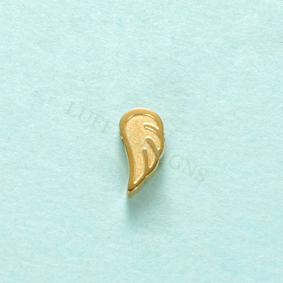 10pcs Angel Wings Charm 9x5mm, Steel Angel Charm, Gold Angel Wings Beads, Gold Stainless Steel, Wings Bead Charms,Angel Wings Beads Findings