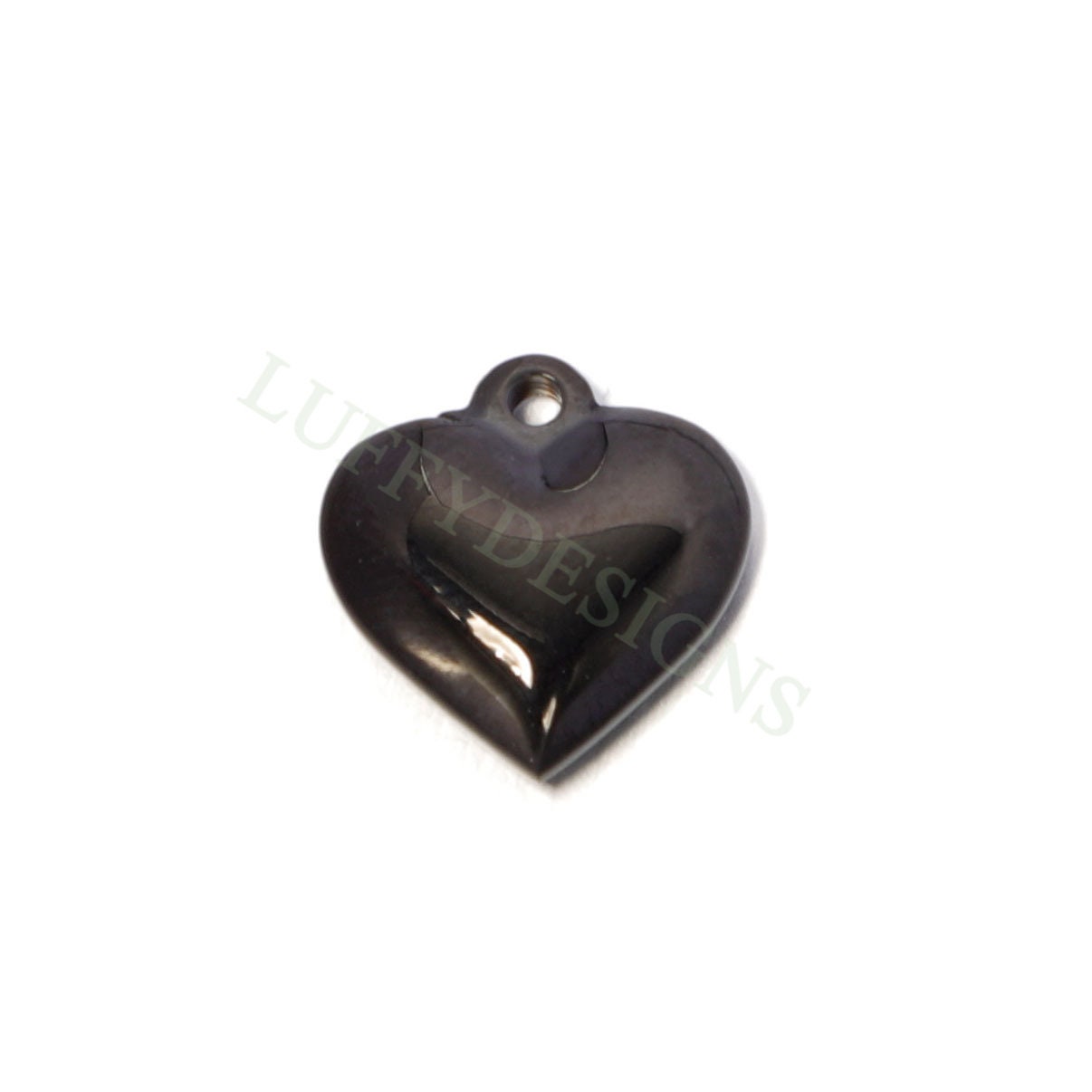 10pcs Heart Charms 10-16mm, Tiny Love Charm, Solid Steel Heart Pendant, Heart Charms Pendant, Love Pendant, Bracelet/Necklace Findings