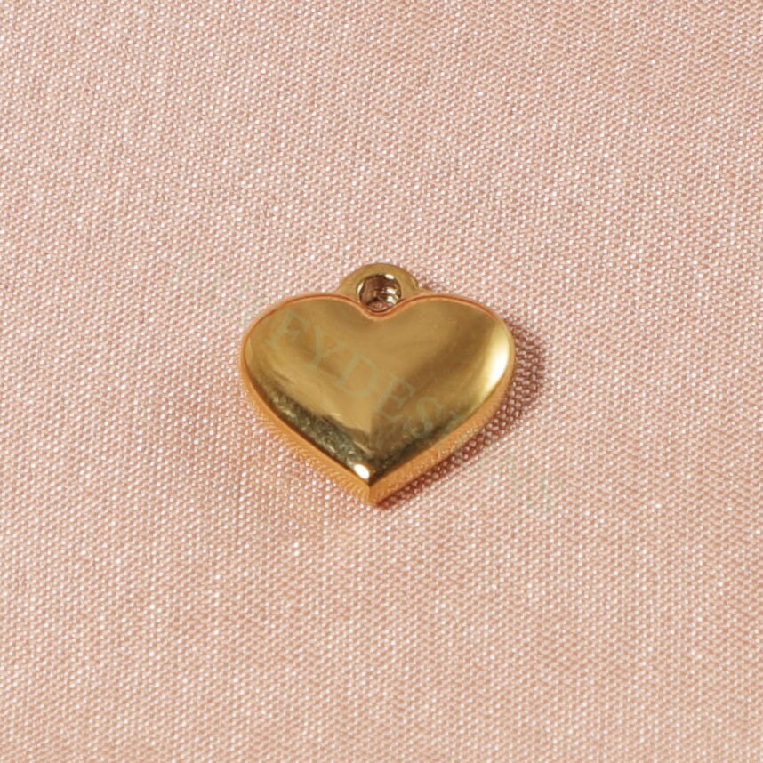 10pcs Heart Charms 10-16mm, Tiny Love Charm, Solid Steel Heart Pendant, Heart Charms Pendant, Love Pendant, Bracelet/Necklace Findings