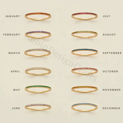 Dainty Birthstone Rings
