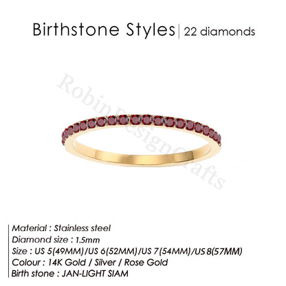 Dainty Birthstone Rings