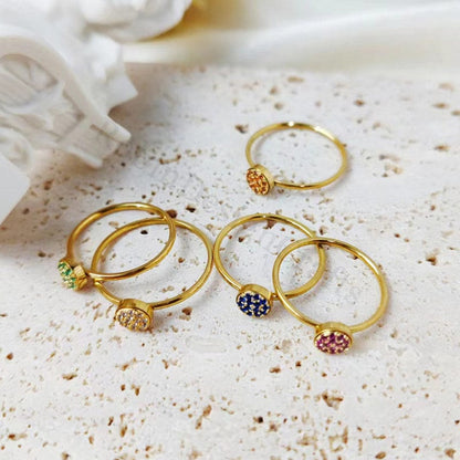 Dainty Birthstone Rings, Personalized Birthstone Jewelry for Everyday Wear, Custom Birthday Gifts, Family Birthstone Couples Ring Gift