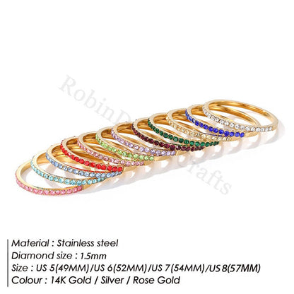 Dainty Birthstone Rings