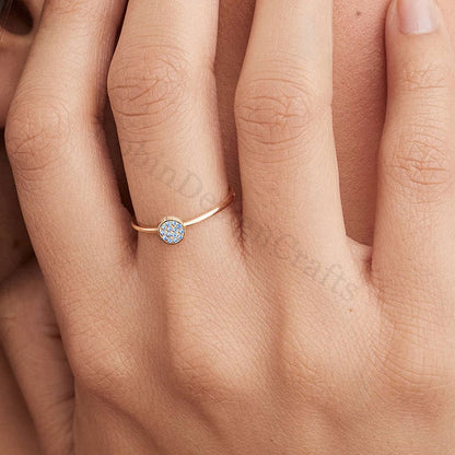 Dainty Birthstone Rings, Personalized Birthstone Jewelry for Everyday Wear, Custom Birthday Gifts, Family Birthstone Couples Ring Gift