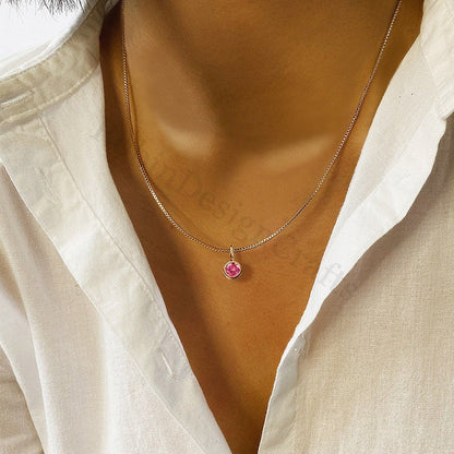 Dainty Birthstone Necklace, Personalized Birthstone Jewelry for Everyday Wear, Custom Birthday Gifts, Family Birthstone Necklace Gift