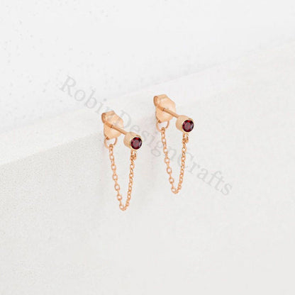 Dainty Birthstone Stud Earring